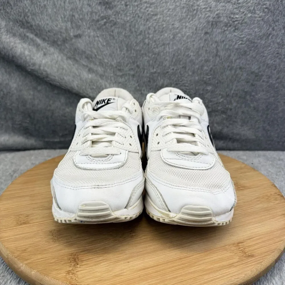 Nike Air Max 90 Shoes Womens Size 9 White Black Running Sneakers CQ2560-101